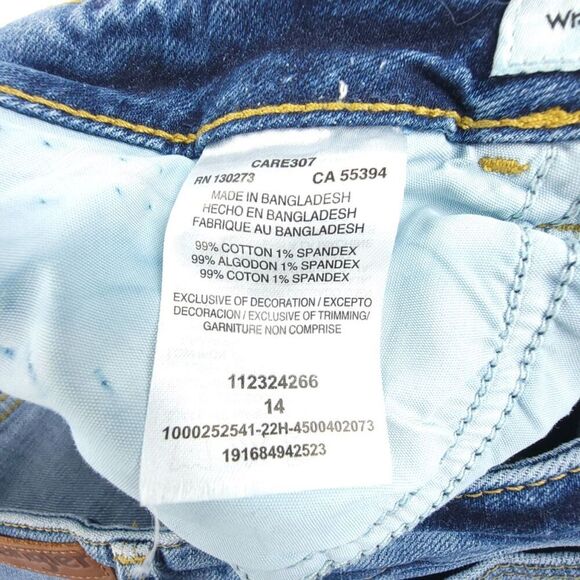 WRANGLER Western High Rise Rodeo Straight Ankle Crop Raw Hem Jeans Plus Size 14 - Picture 8 of 9